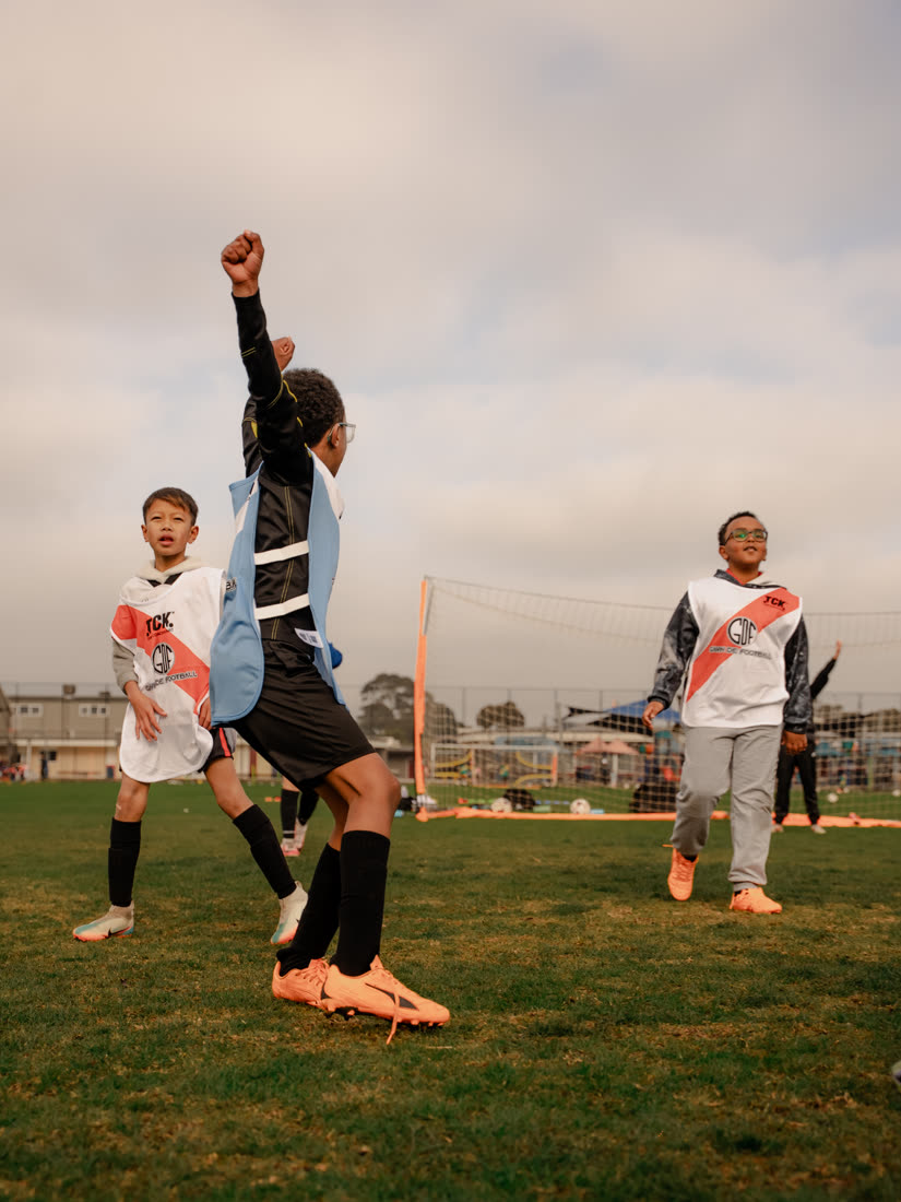 A GDF player celebrating